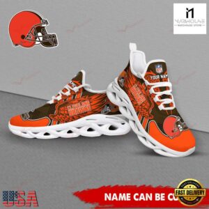 Custom Name NFL Cleveland Browns Max Soul Shoes For Men And Women