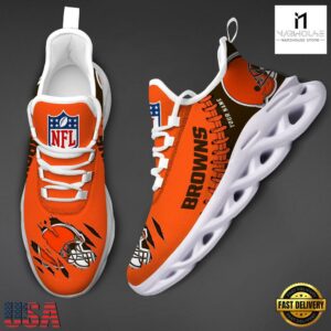 Custom Name NFL Cleveland Browns Max Soul Shoes