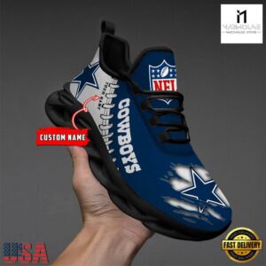 Custom Name NFL Dallas Cowboys Max Soul Shoes