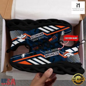 Custom Name NFL Denver Broncos Clunky Max Soul Shoes