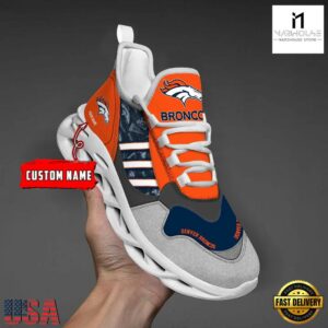 Custom Name NFL Denver Broncos Clunky Sport Max Soul Shoes