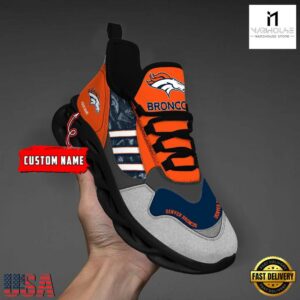 Custom Name NFL Denver Broncos Clunky Sport Max Soul Shoes