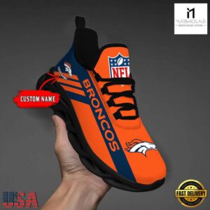 Custom Name NFL Denver Broncos Max Soul Shoes Gift For Fans
