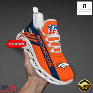 Custom Name NFL Denver Broncos Max Soul Shoes Gift For Fans