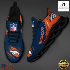 Custom Name NFL Denver Broncos Max Soul Shoes