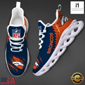 Custom Name NFL Denver Broncos Max Soul Shoes