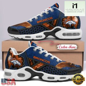 Custom Name NFL Denver Broncos Skull Air Max Plus Shoes
