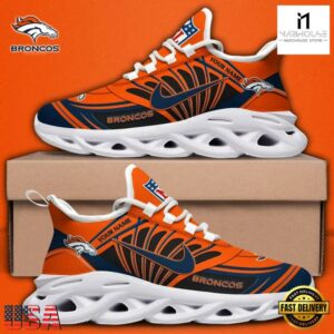 Custom Name NFL Denver Broncos Team Logo Max Soul Shoes