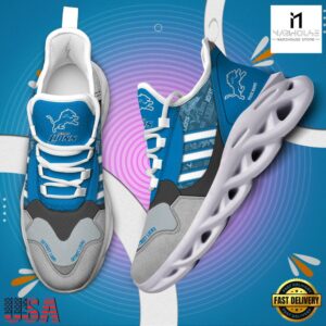Custom Name NFL Detroit Lions Clunky Sport Max Soul Shoes