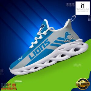 Custom Name NFL Detroit Lions Max Soul Shoes Gift For Fans
