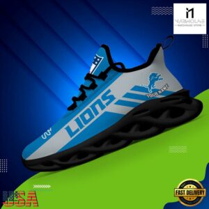 Custom Name NFL Detroit Lions Max Soul Shoes Gift For Fans