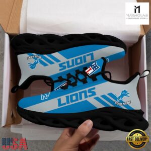 Custom Name NFL Detroit Lions Max Soul Shoes Gift For Fans