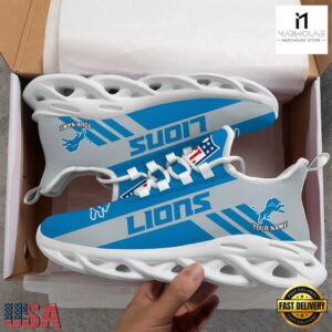 Custom Name NFL Detroit Lions Max Soul Shoes Gift For Fans
