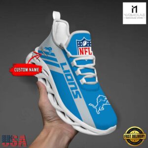 Custom Name NFL Detroit Lions Max Soul Shoes Gift For Fans