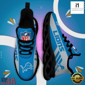 Custom Name NFL Detroit Lions Max Soul Shoes Gift For Fans