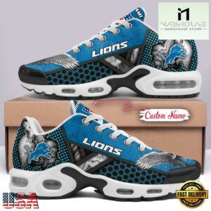 Custom Name NFL Detroit Lions Skull Air Max Plus Shoes