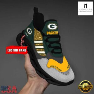 Custom Name NFL Green Bay Packers Clunky Sport Max Soul Shoes
