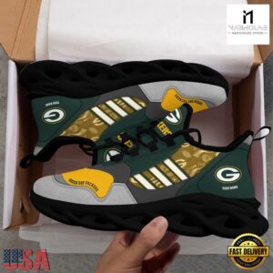 Custom Name NFL Green Bay Packers Clunky Sport Max Soul Shoes