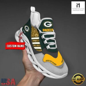 Custom Name NFL Green Bay Packers Clunky Sport Max Soul Shoes
