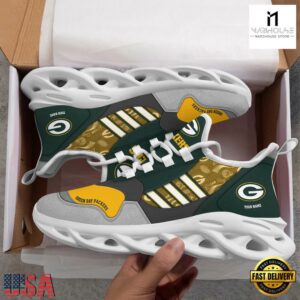 Custom Name NFL Green Bay Packers Clunky Sport Max Soul Shoes