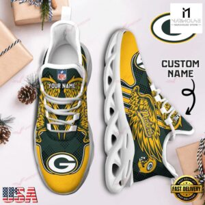 Custom Name NFL Green Bay Packers Max Soul Shoes For Men And Women