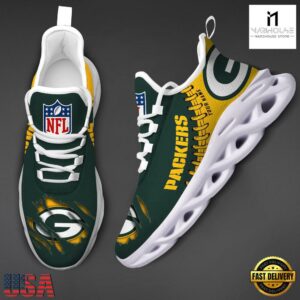 Custom Name NFL Green Bay Packers Max Soul Shoes