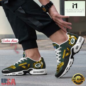 NFL Green Bay Packers Skull Custom Air Max Plus Shoes 8 Custom Name NFL Green Bay Packers Skull Air Max Plus Shoes