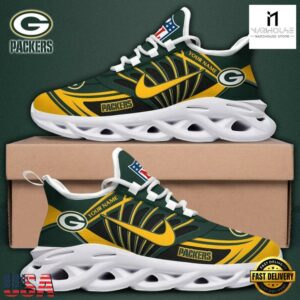 Custom Name NFL Green Bay Packers Team Logo Max Soul Shoes