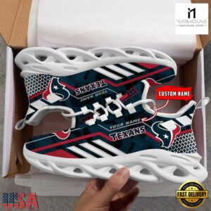 Personalized NFL Houston Texans Clunky Max Soul Shoes NFL Gifts 11 Custom Name NFL Houston Texans Clunky Max Soul Shoes