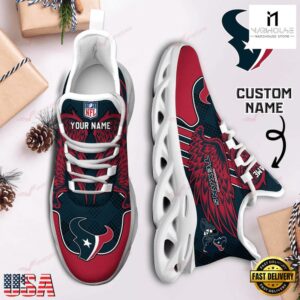 Custom Name NFL Houston Texans Max Soul Shoes For Men And Women