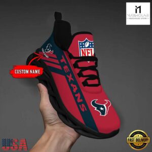 Custom Name NFL Houston Texans Max Soul Shoes Gift For Fans
