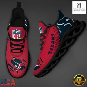 Custom Name NFL Houston Texans Max Soul Shoes