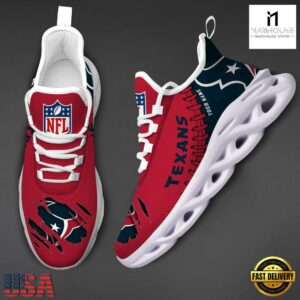 Custom Name NFL Houston Texans Max Soul Shoes