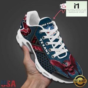 Custom Name NFL Houston Texans Skull Air Max Plus Shoes
