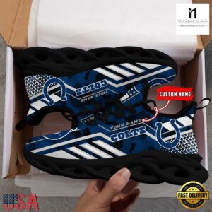Personalized NFL Indianapolis Colts Clunky Max Soul Shoes NFL Gifts 10 Custom Name NFL Indianapolis Colts Clunky Max Soul Shoes