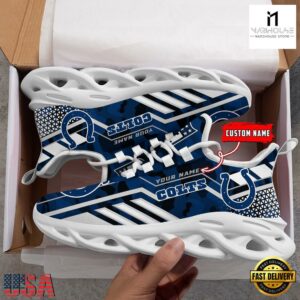 Personalized NFL Indianapolis Colts Clunky Max Soul Shoes NFL Gifts 11 Custom Name NFL Indianapolis Colts Clunky Max Soul Shoes