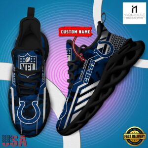 Personalized NFL Indianapolis Colts Clunky Max Soul Shoes NFL Gifts 8 Custom Name NFL Indianapolis Colts Clunky Max Soul Shoes
