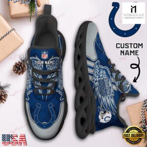 Custom Name NFL Indianapolis Colts Max Soul Shoes For Men And Women