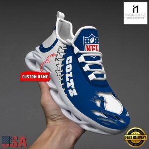 Custom Name NFL Indianapolis Colts Max Soul Shoes