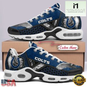 Custom Name NFL Indianapolis Colts Skull Air Max Plus Shoes