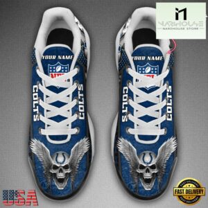 Custom Name NFL Indianapolis Colts Skull Air Max Plus Shoes