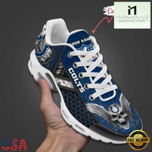 Custom Name NFL Indianapolis Colts Skull Air Max Plus Shoes
