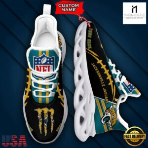 Custom Name NFL Jacksonville Jaguars Max Soul Shoes For Men And Women