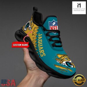 Custom Name NFL Jacksonville Jaguars Max Soul Shoes
