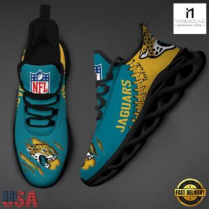 Custom Name NFL Jacksonville Jaguars Max Soul Shoes