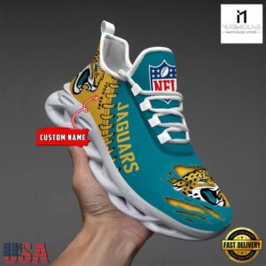 Custom Name NFL Jacksonville Jaguars Max Soul Shoes