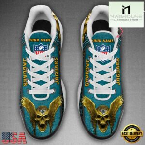 NFL Jacksonville Jaguars Skull Custom Air Max Plus Shoes 9 Custom Name NFL Jacksonville Jaguars Skull Air Max Plus Shoes