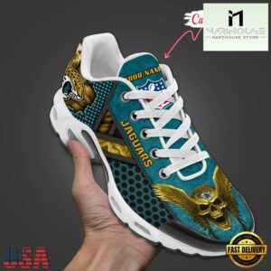 Custom Name NFL Jacksonville Jaguars Skull Air Max Plus Shoes