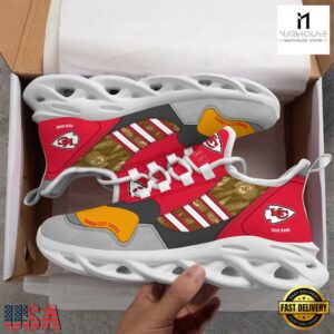 Custom Name NFL Kansas City Chiefs Clunky Sport Max Soul Shoes