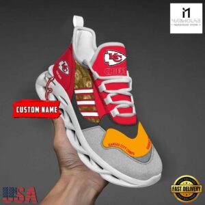 Custom Name NFL Kansas City Chiefs Clunky Sport Max Soul Shoes